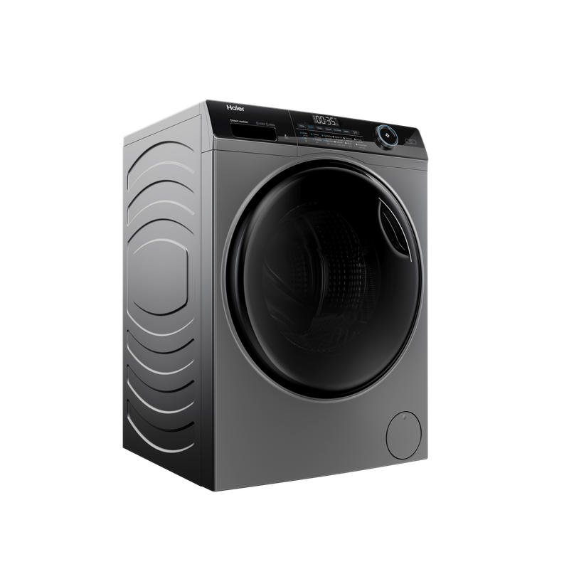 Haier Front Washing Machine with direct motion inverter, Super Drum, 8KG, 1400 RPM, Silver- HW80-B14959S6TU1 Haier Front Washing Machine with direct motion inverter, Super Drum, 8KG, 1400 RPM, Silver- HW80-B14959S6TU1